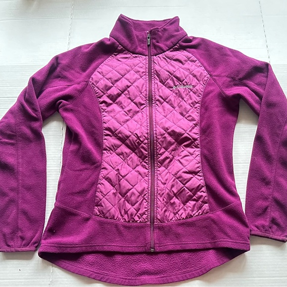 Columbia Jackets & Blazers - Columbia Size M Women’s Wine Full Zip Stand Collar Pocket Insulated Jacket